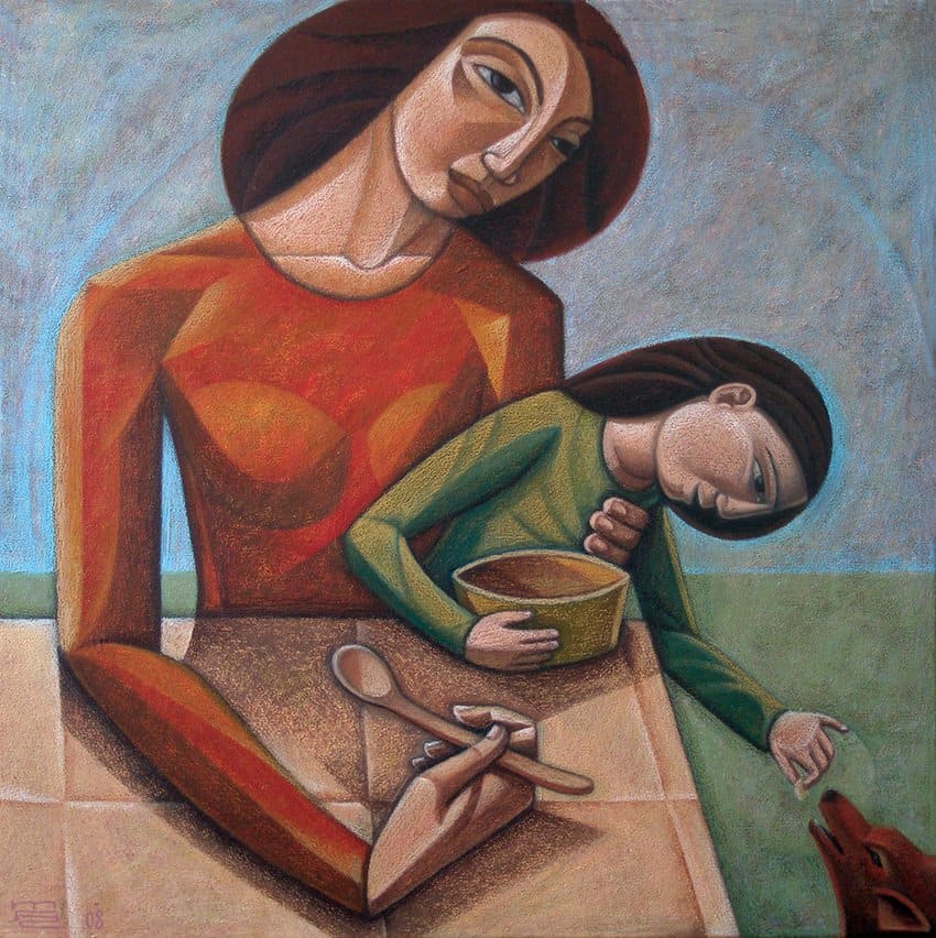 canaanite woman at table